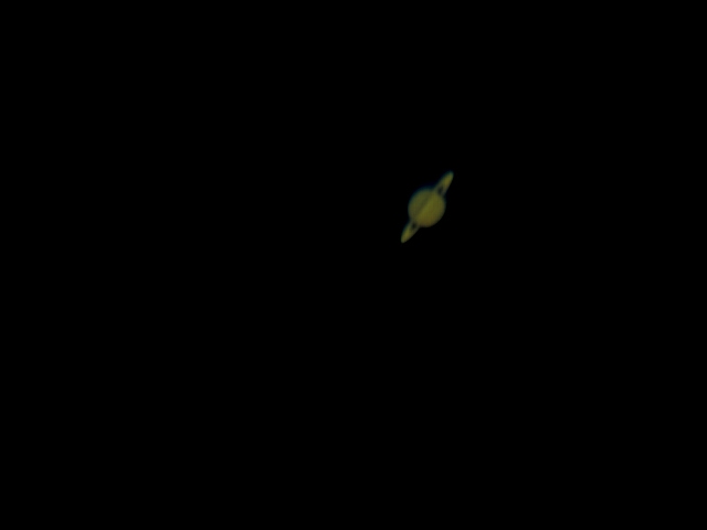 Saturno.jpg -       SATURNO      * Fecha:   24-01-2008     * Lugar:   Ba�os de Montemayor (C�ceres)     * Telescopio:   Celestron C6-N 150/750     * Montura:   CG5-GT     * C�mara:   Webcam Toucam pro-2 sin modificar     * M�todo:   Foco primario + lente barlow(2x)     * Procesado:   Video de 300 s. (1800 frames) tomado con QCFocus y procesado con RegiStax y Photoshop     * Visibilidad:   Regular   